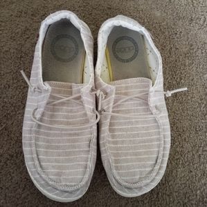 Pink Striped Hey Dudes